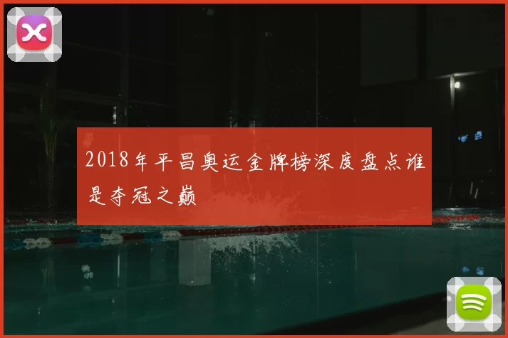 2018年平昌奥运金牌榜深度盘点谁是夺冠之巅